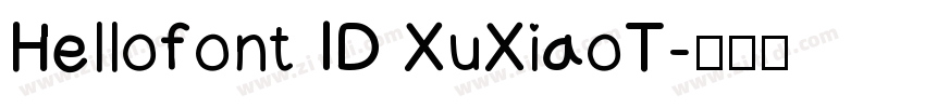 Hellofont ID XuXiaoT字体转换